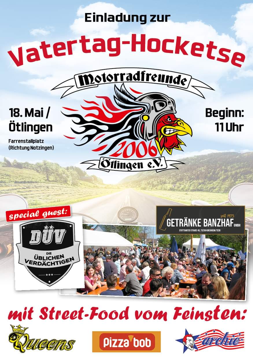 BW – Vatertags-Hocketse mit den Motorradfreunden Ötlingen e.V. 🗓 🗺