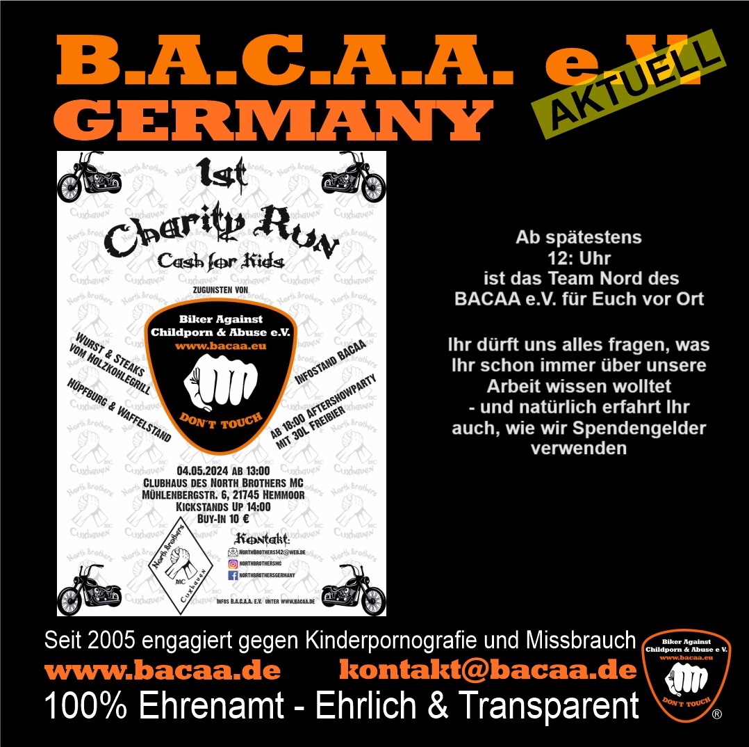 1st Charity Run zugunsten von BACAA e.V. 🗓 🗺