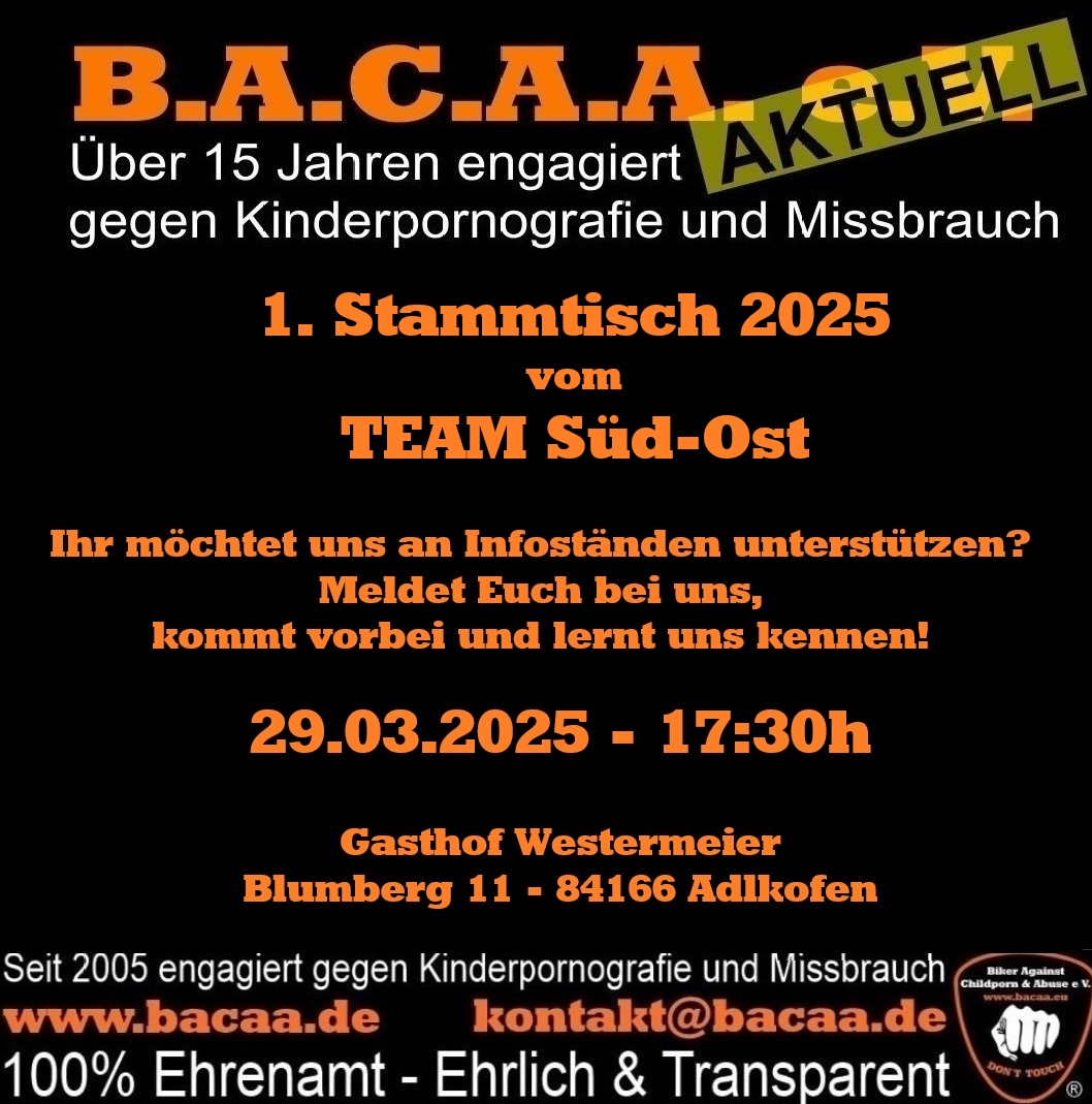 1. Stammtisch 2025 vom TEAM Süd-Ost