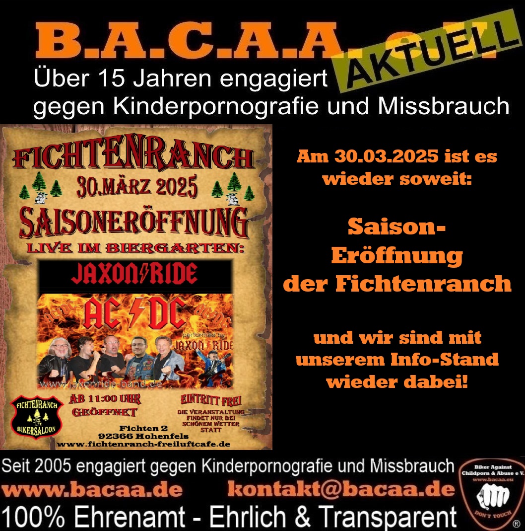 Infostand bei der Saison-Eröffnung der Fichtenranch (BY)