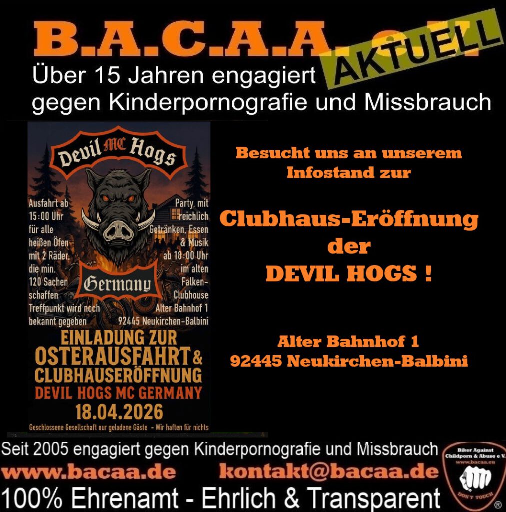 Team Süd-Ost: Clubhaus-Eröffnung des Devil Hogs MC - Bacaa e.V. – Biker ...