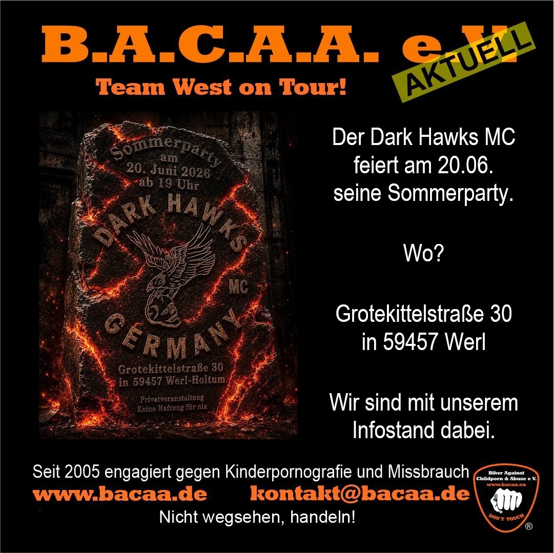 Sommerparty des Dark Hawks MC in Werl (NRW)