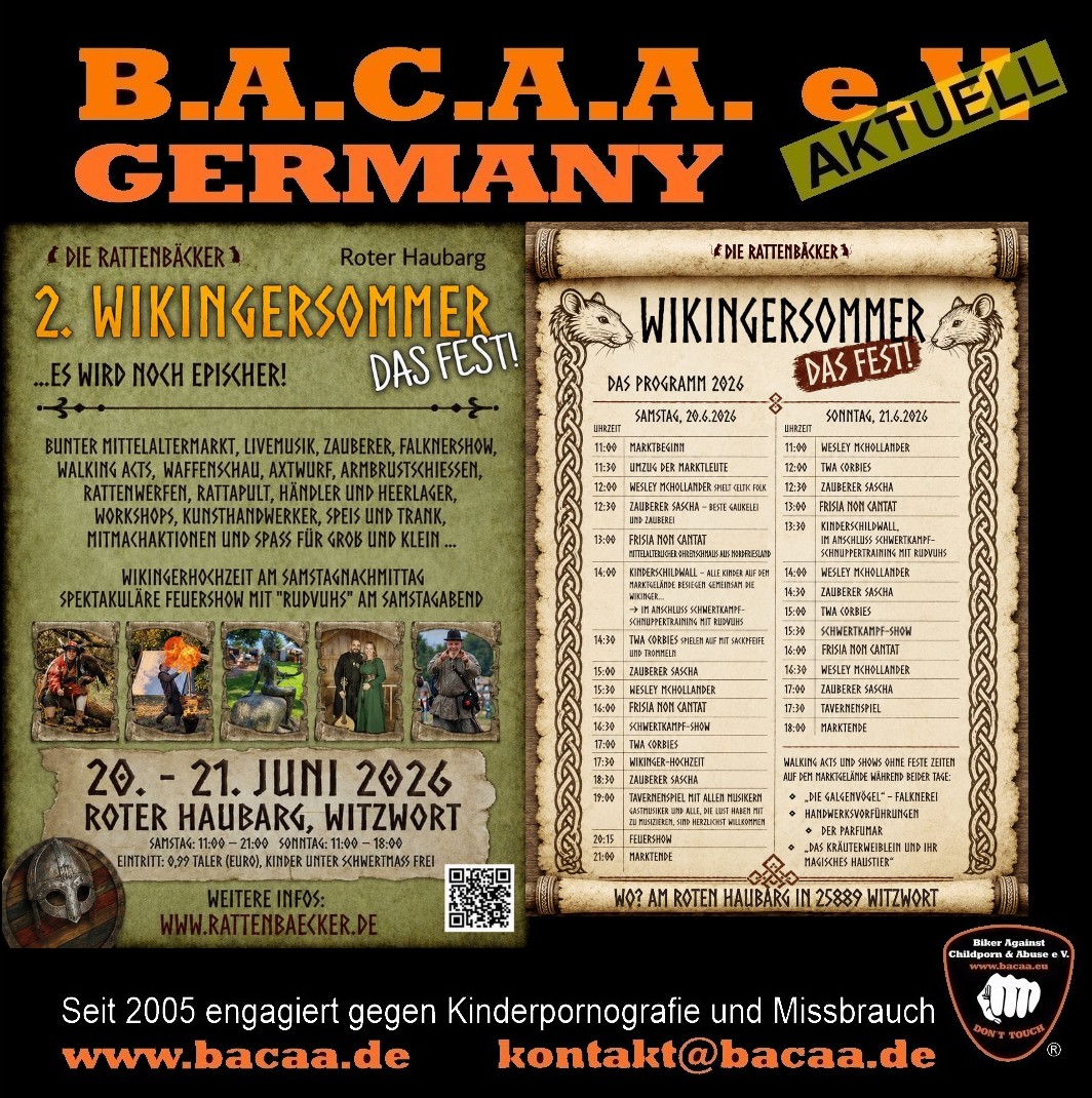 Wikingersommer am Roten Haubarg – und der BACAA e.V. ist mit einem Infostand dabei!