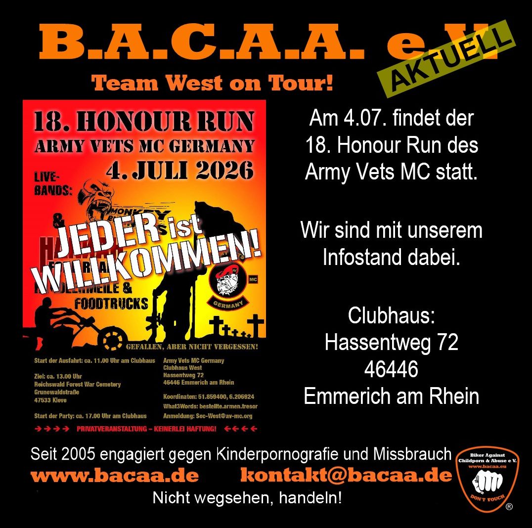 18. Honour Run des Army Vets MC in Emmerich (NRW)