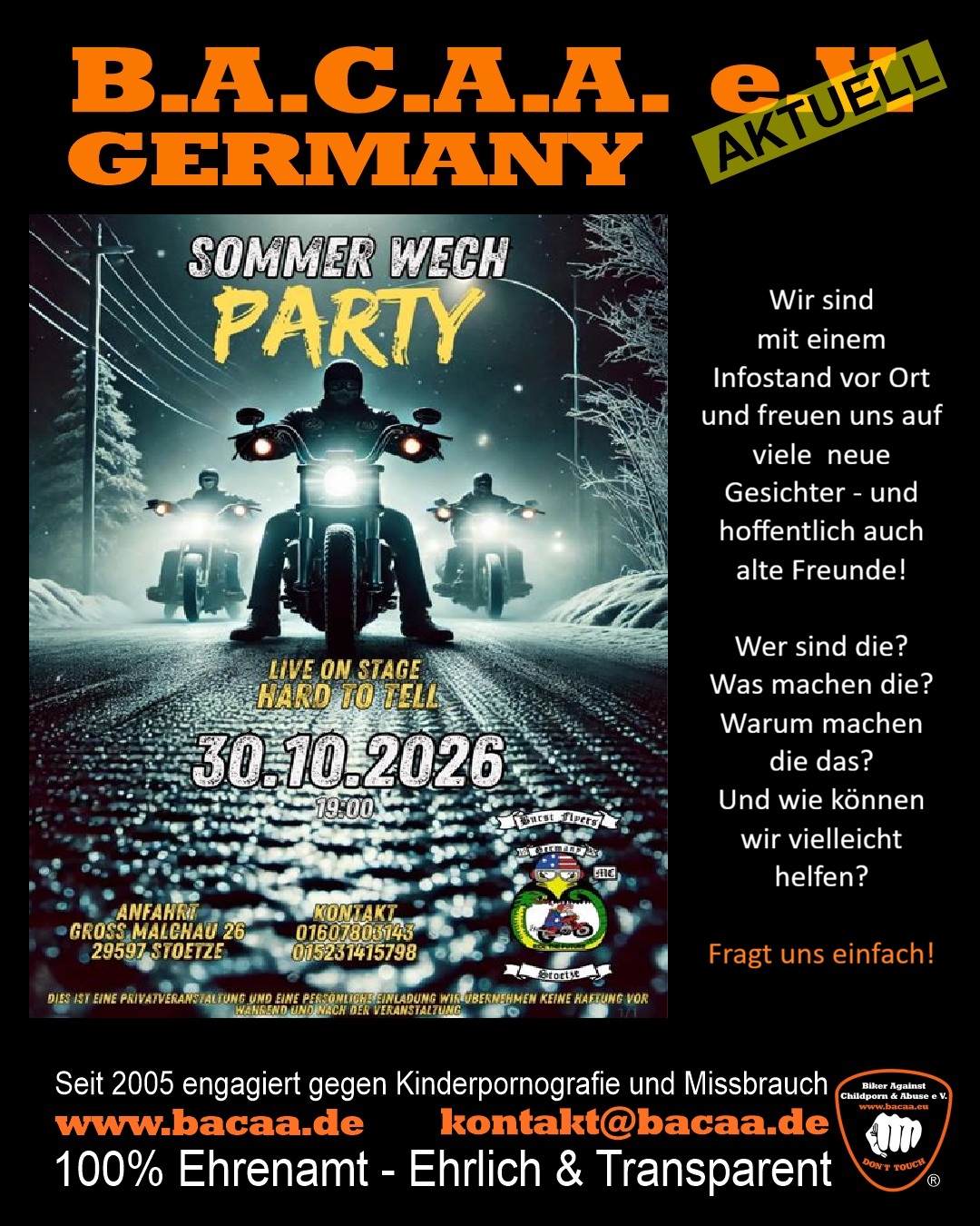 Sommer-Wech-Party beim Burst Flyers MC in 29597 Stoetze